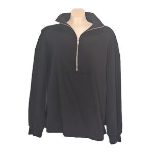 🍄 Old Navy Black Half-Zip Pullover, Size L